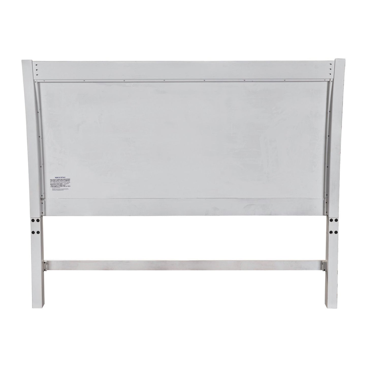 Backroads - King Sleigh Headboard - Weathered White