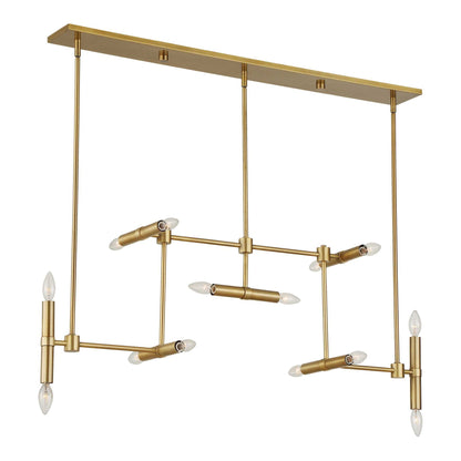 Cadre - 14 Light Modern Linear Pendant - Gold