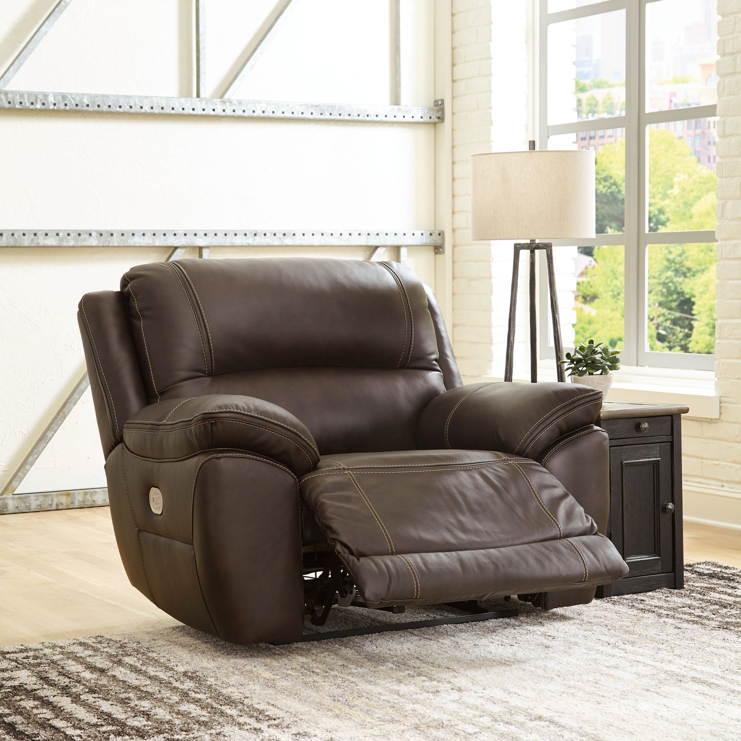 Dunleith - Chocolate - Zero Wall Recliner W/pwr Hdrst