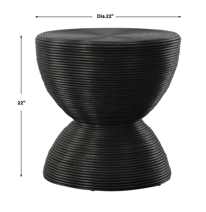 Bongo - Black Rattan Side Table