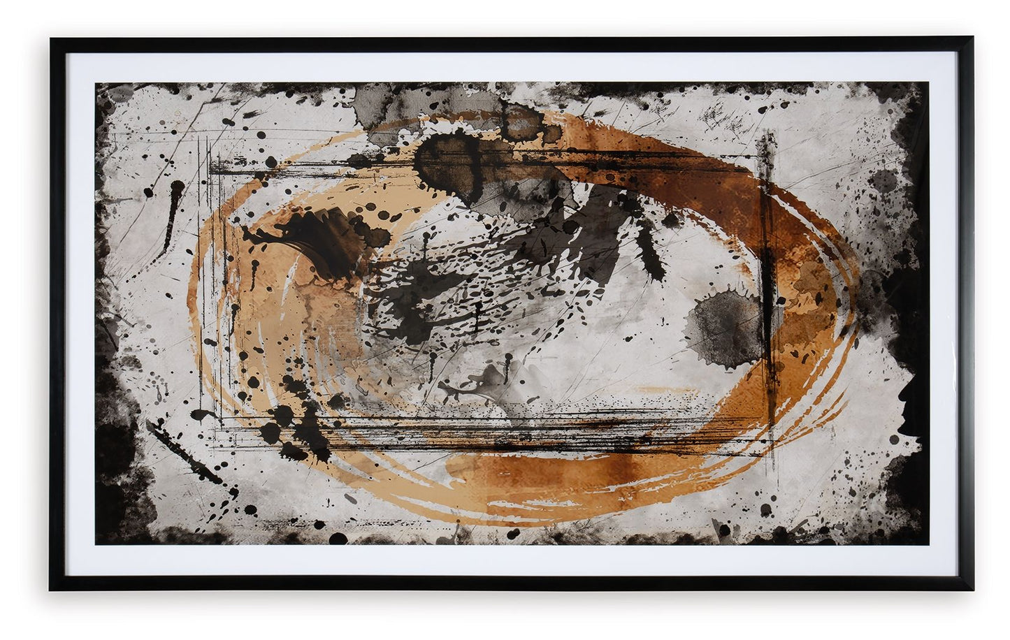 Clefting - Black / Caramel / Tan - Wall Art