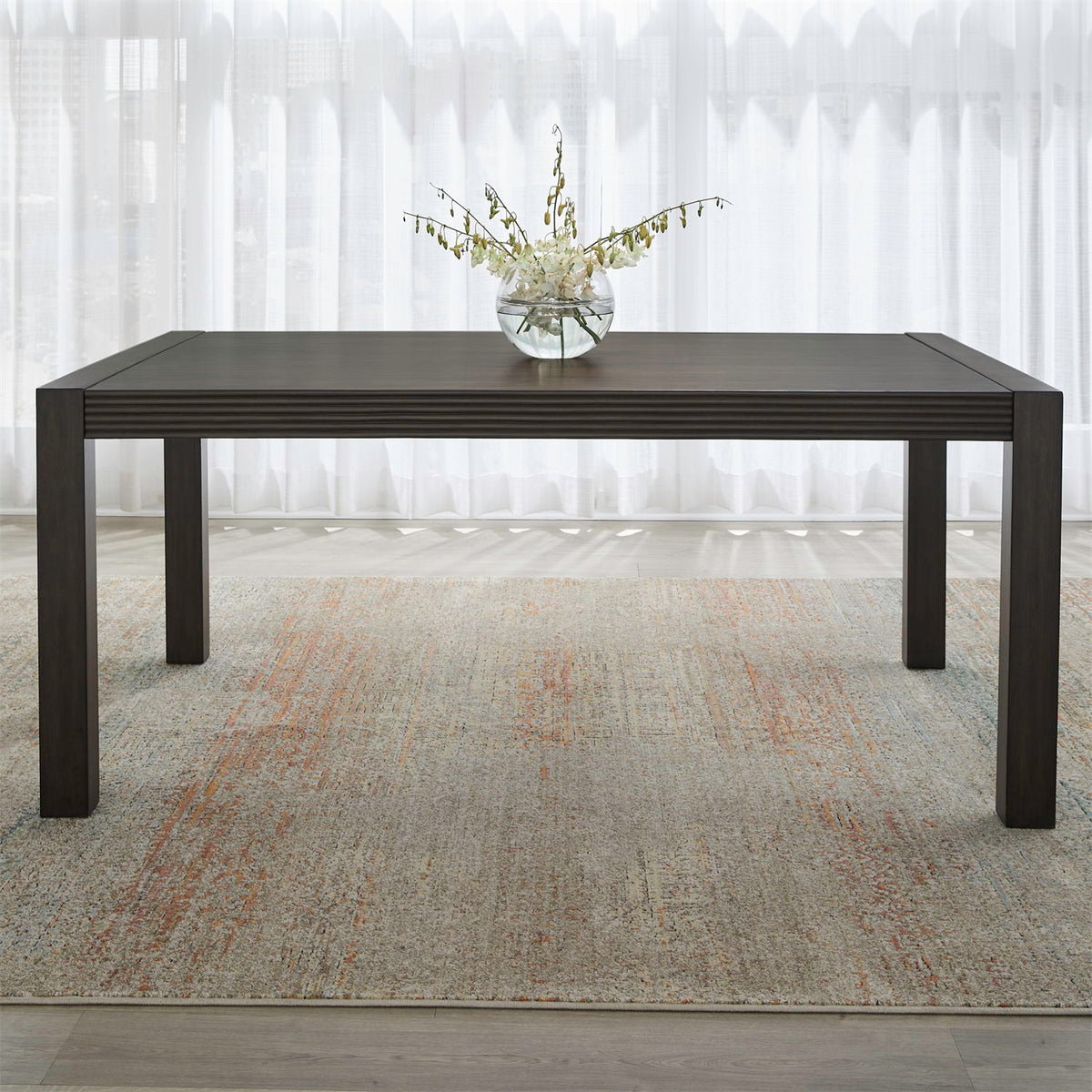 Modern Edge - Rectangular Leg Table - Caffe
