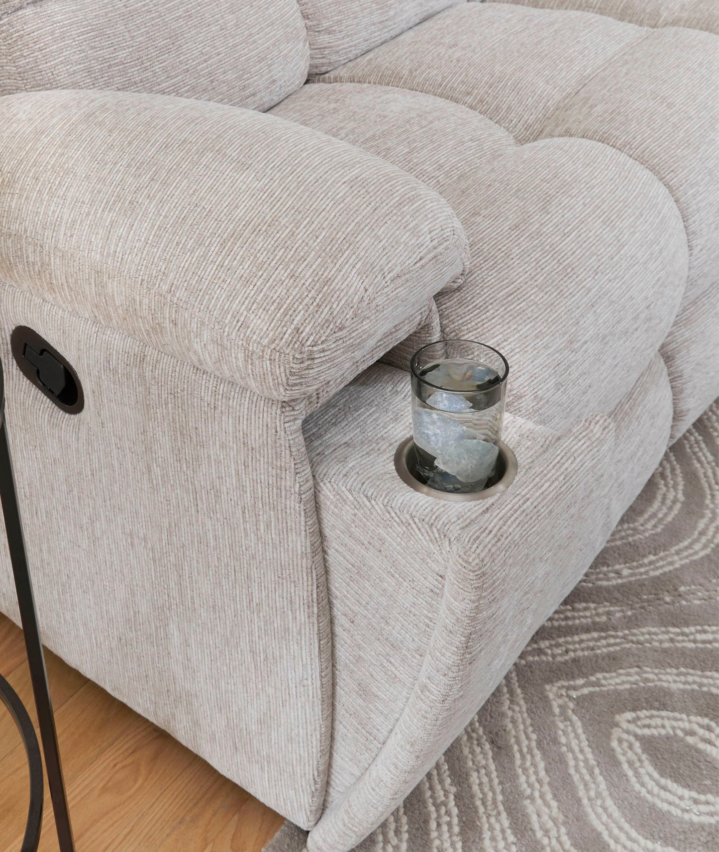 Buster - Manual Reclining Console Loveseat - Opal Taupe