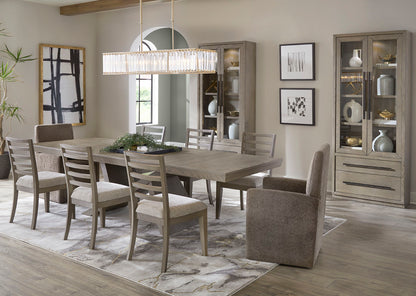 Pure Modern Dining - Upholstered Caster Chair - Himalaya Granite