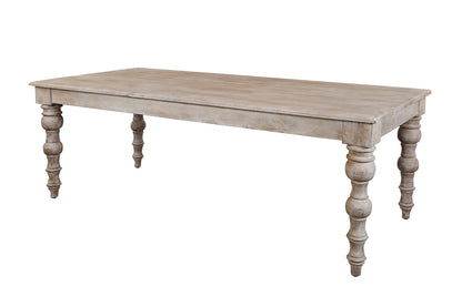 Crossings - Rectangular Dining Table With 4 Upholstered Chairs - Whitewash & Green