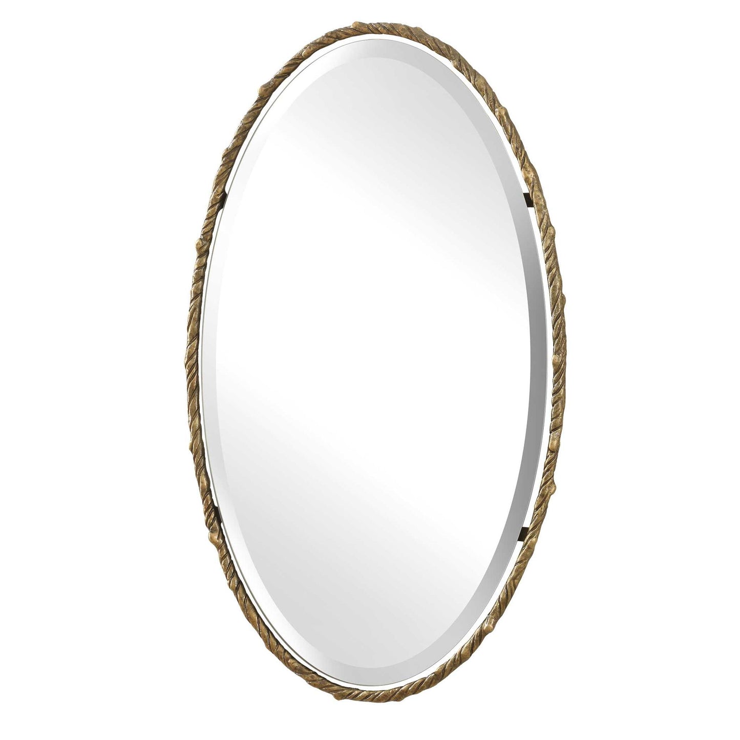 Twisted Branch - Oval Mirror - Gold
