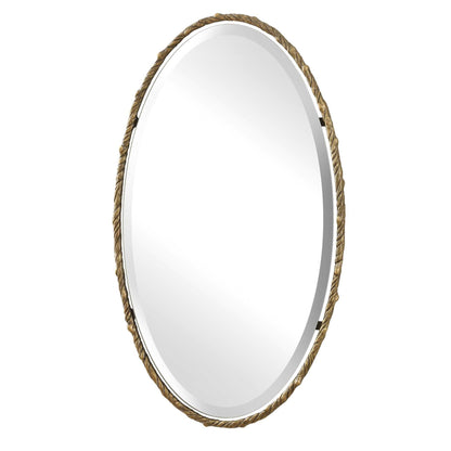 Twisted Branch - Oval Mirror - Gold