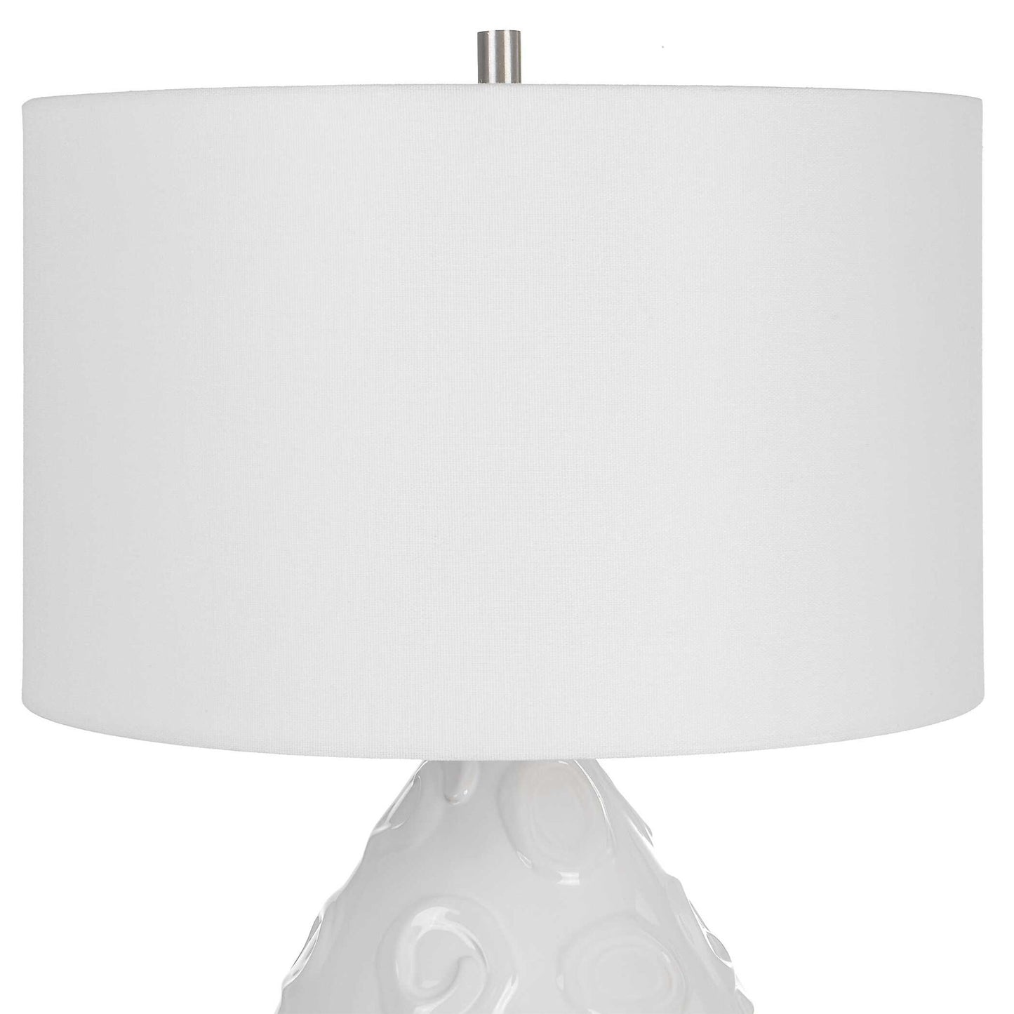 Loop - White Glaze Table Lamp
