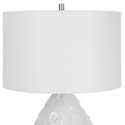 Loop - White Glaze Table Lamp