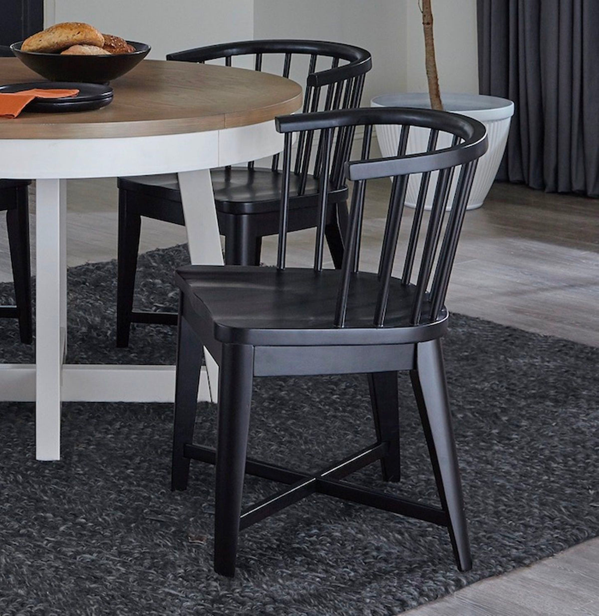 Americana Modern Dining - Dining Barrel Chair (Set of 2) - Black