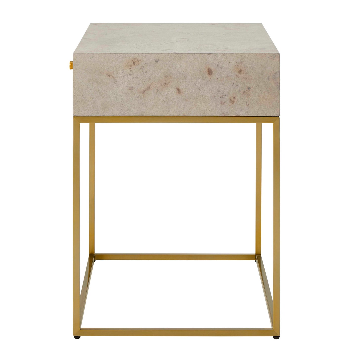 Pembrook - Side Table - Light Washed / Brass