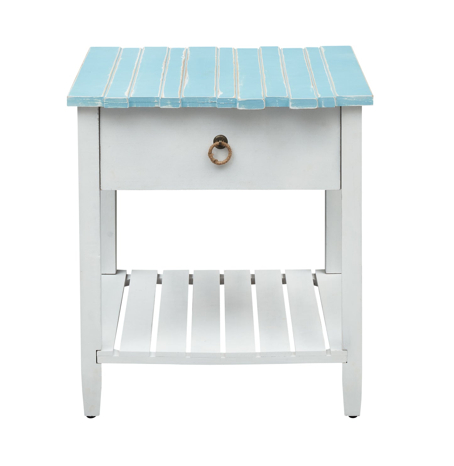 Boardwalk - Plank Style Top Table With Open Slatted Lower Shelf