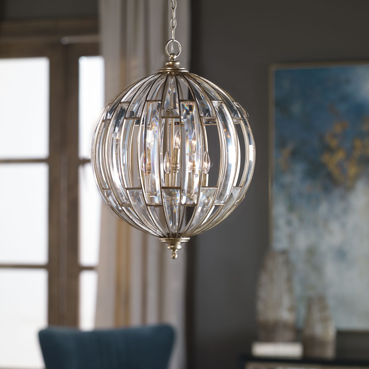 Vicentina - 6 Light Sphere Pendant - Gold