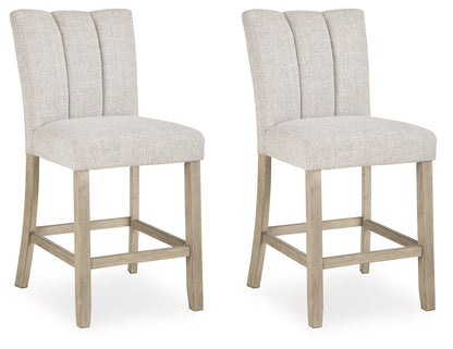 Larawyn - Upholstered Barstool (Set of 2) - Bisque