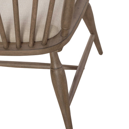 Americana Farmhouse - Upholstered Seat Windsor Chair (RTA) - Light Brown