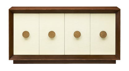 Shelburne - Four Door Credenza - Walnut / Cream