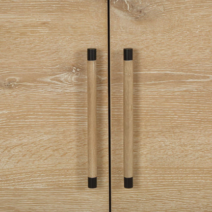 Evanston - 4 Door Natural Oak Cabinet - Woodtone