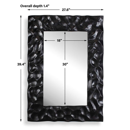 Malosi - Carved Mirror - Black