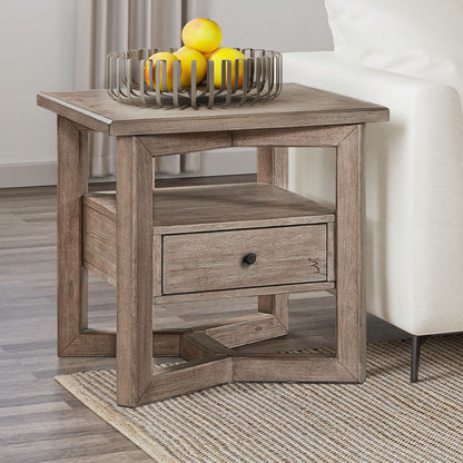 Proximity Place - Rectangular End Table - Light Brown