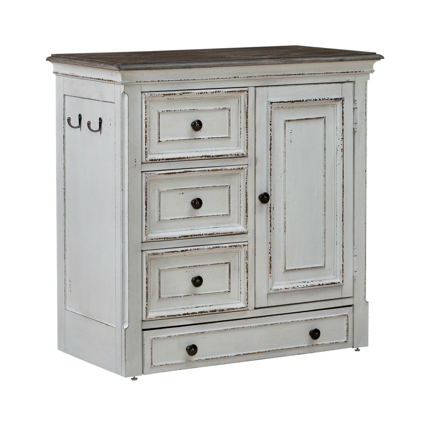 Magnolia Manor - Pet Feeder Cabinet - Antique White