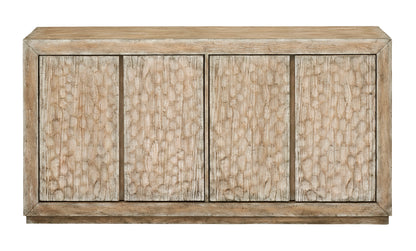 Galena - Four Door Credenza - Whitewash Natural