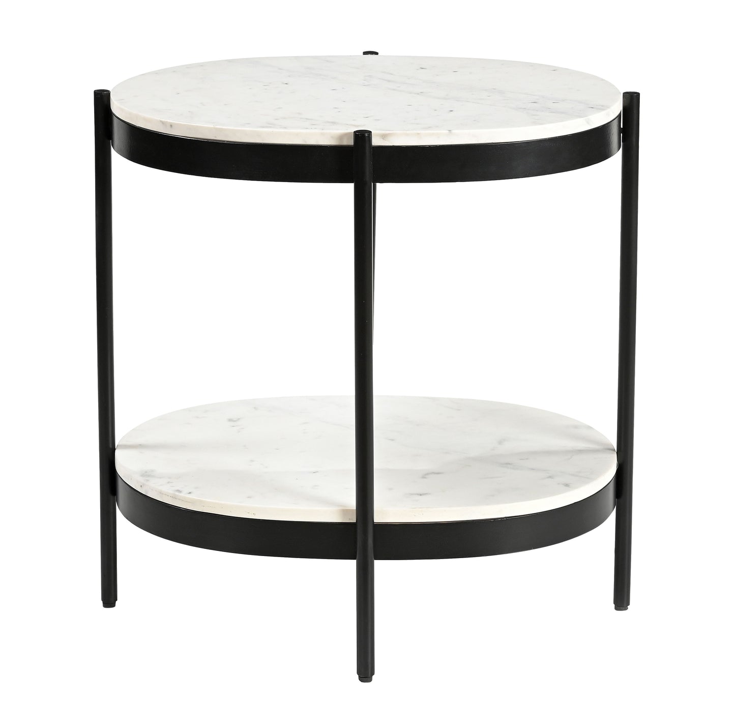 Gorman - Accent Table - Black / White Marble