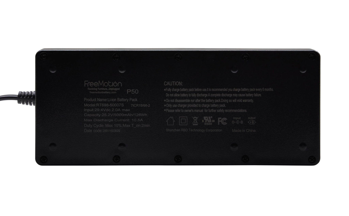 Freemotion - Battery 5000mAh, Universal Bracket And Y2 Cable - Black
