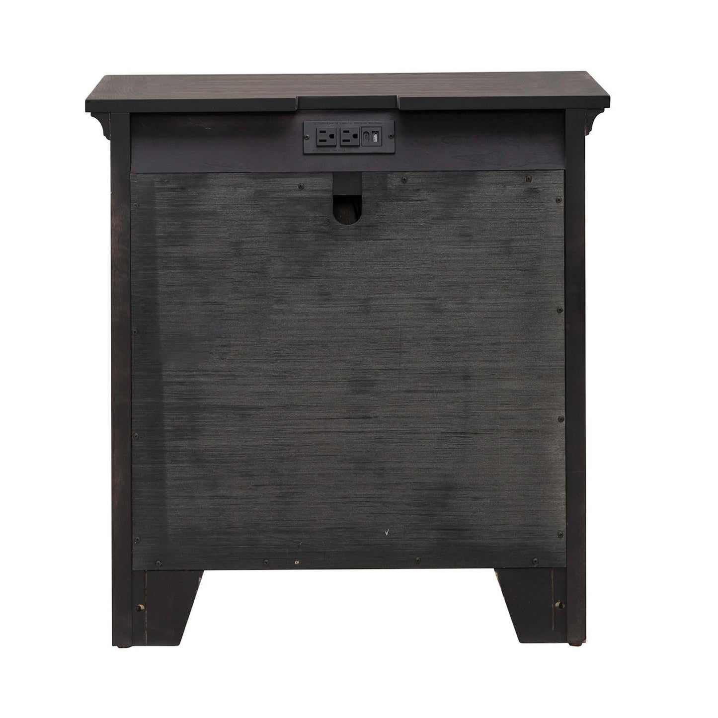 Paradise Valley - Nightstand With Charging Station - Dark Brown