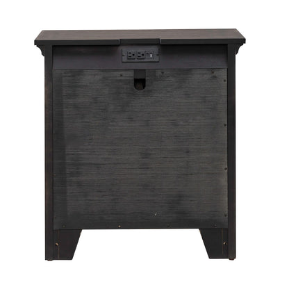 Paradise Valley - Nightstand With Charging Station - Dark Brown