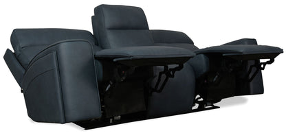 Riverton - Power Sofa With Power Headrest And Lumbar - Black