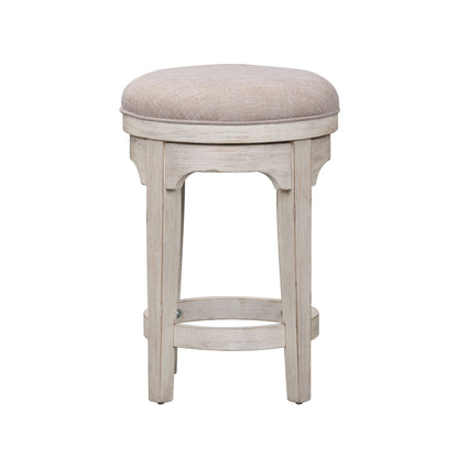 Farmhouse Reimagined - Console Swivel Stool - White