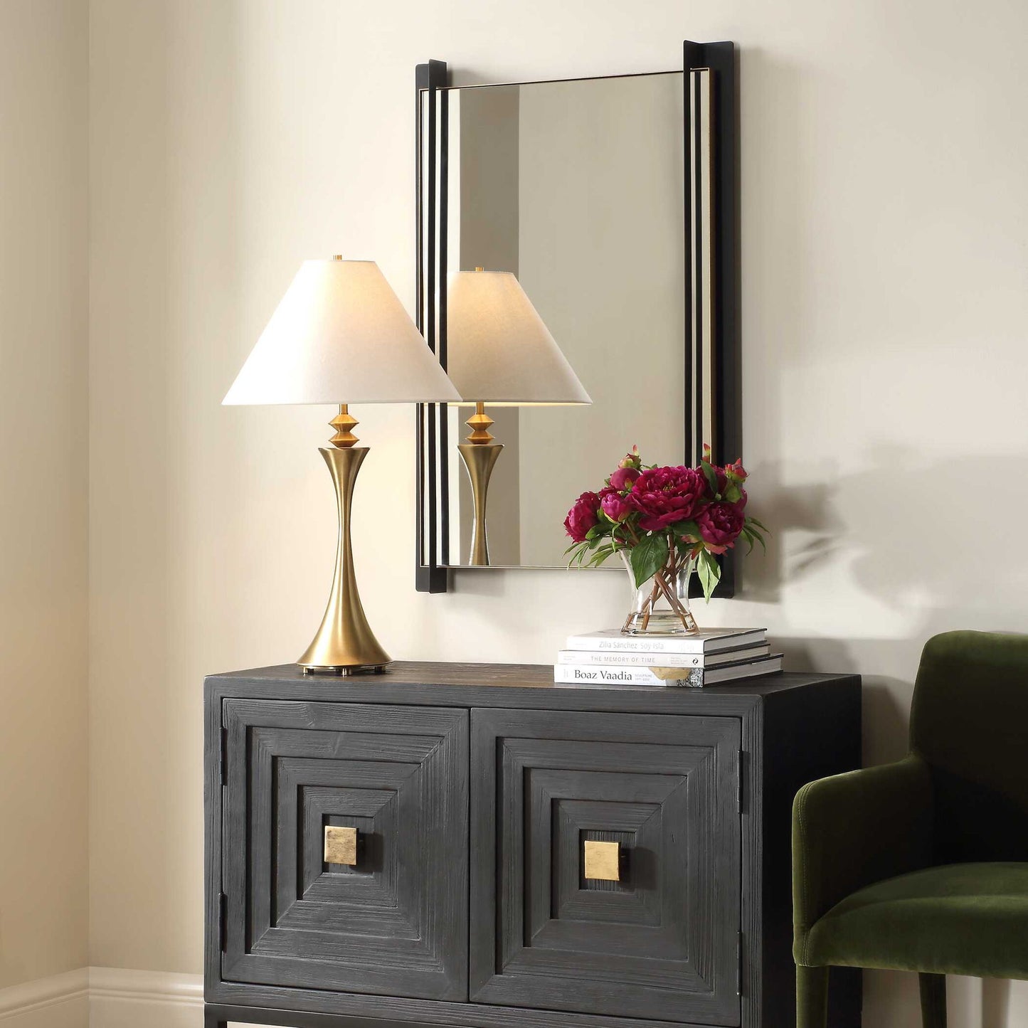 Cunene - Industrial Wall Mirror - Black