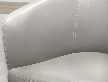 Barolo - 100% Italian Leather Swivel Club Chair (Set of 2)