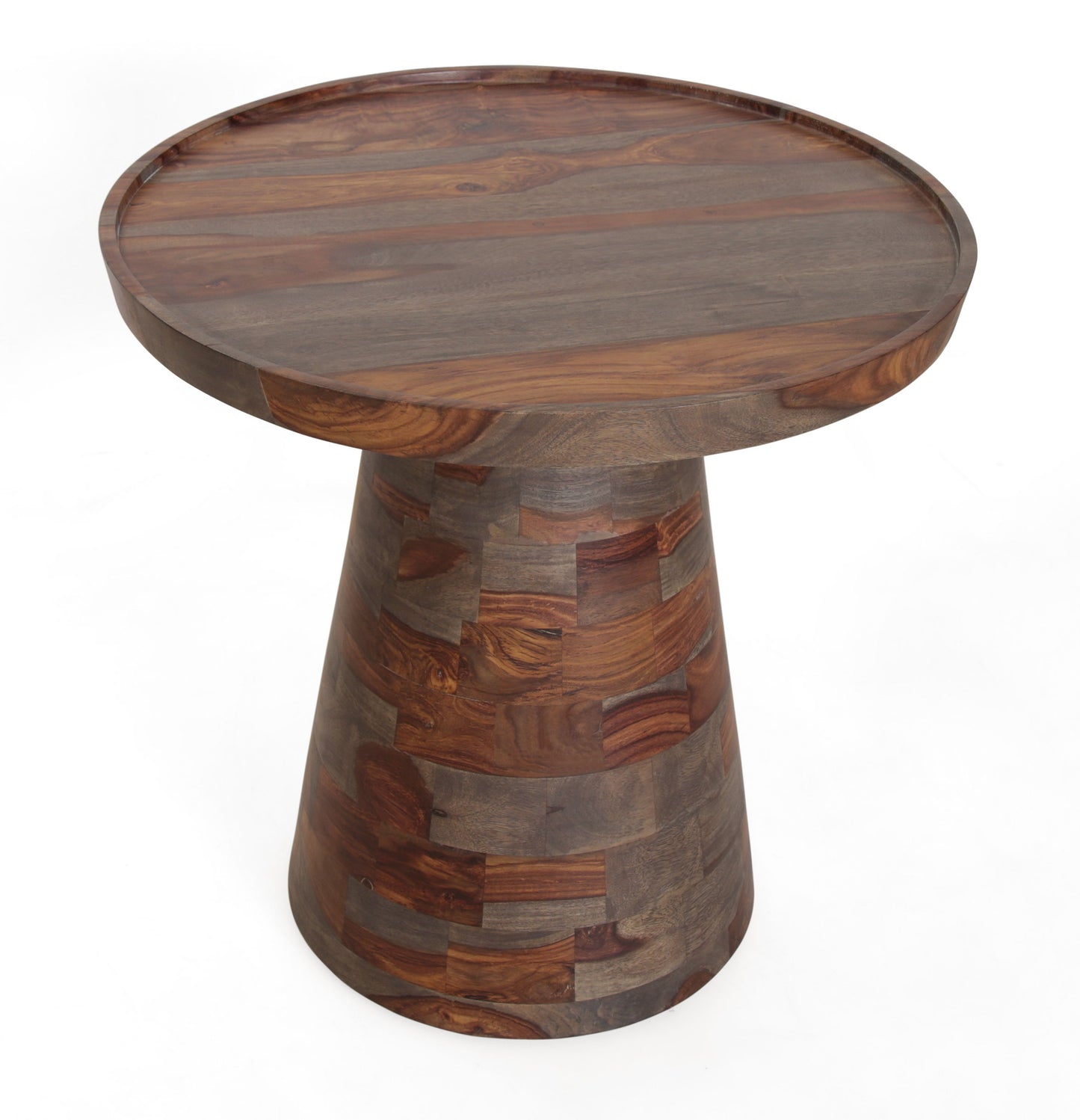 Tucson - Solid Wood Table With Tray Style Top And Tapered Pedestal Base