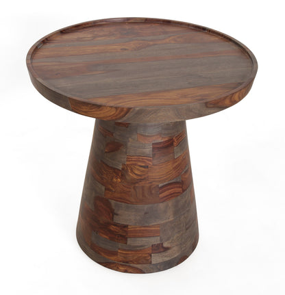 Tucson - Solid Wood Table With Tray Style Top And Tapered Pedestal Base