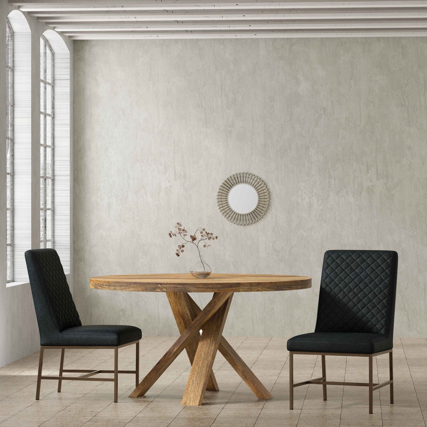 Crossings - Downtown Round Dining Table - Amber