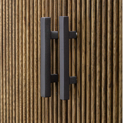 Pinstripe - 2 Door Cabinet - Dark Brown