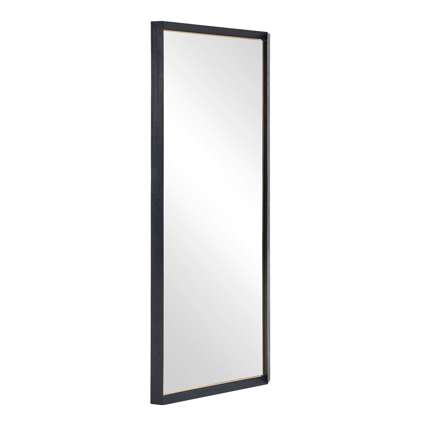 Stenton - Tall Wooden Mirror - Black