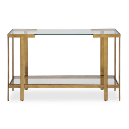 Kendrick - Glass Console Table - Gold
