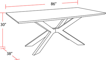 Crossings - Rectangular Dining Table With 4 Upholstered Chairs - Natural & Dark Gray
