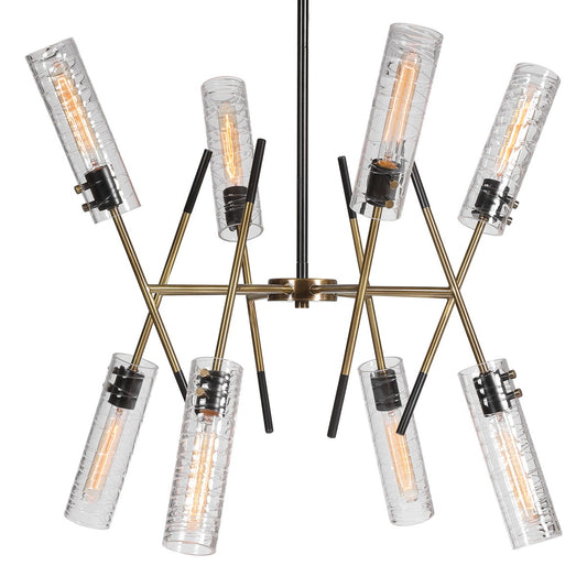 Telesto - 8 Light Linear Pendant - Gold