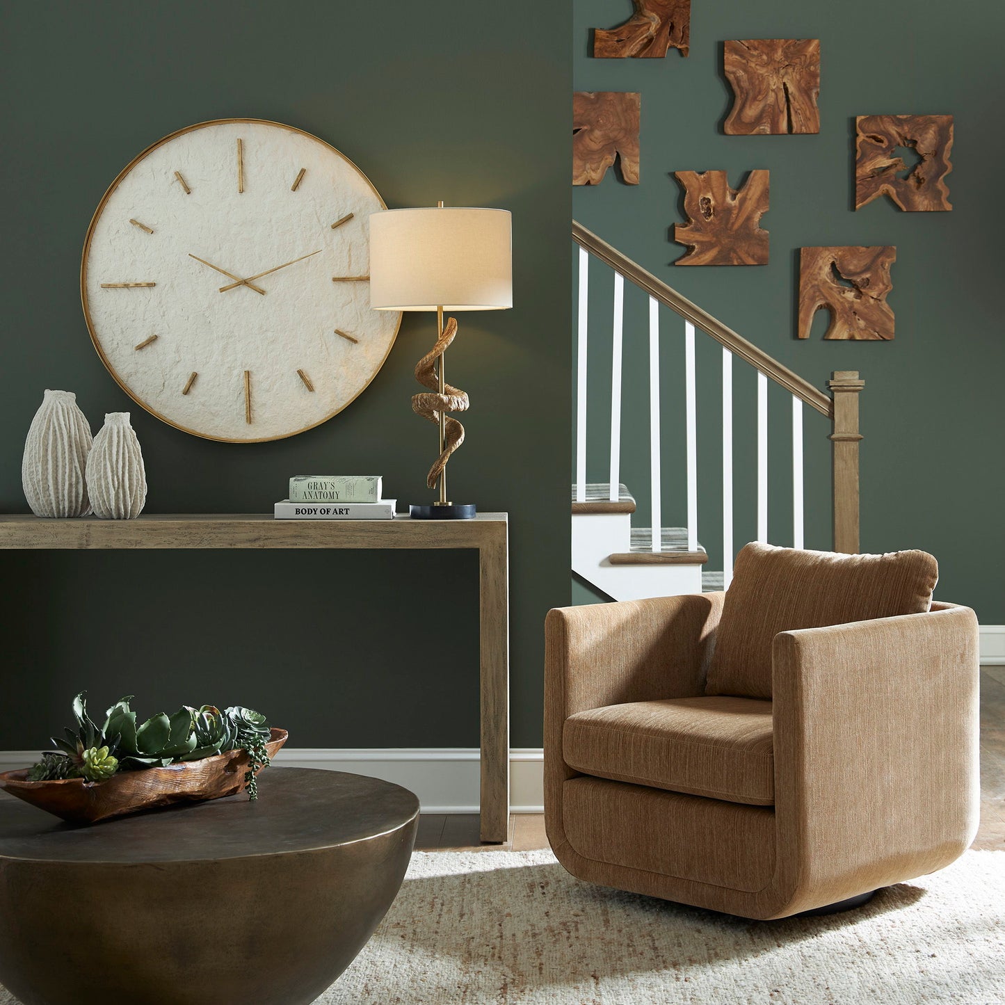 Talia - Wood Wall Decor (Set of 9) - Light Brown