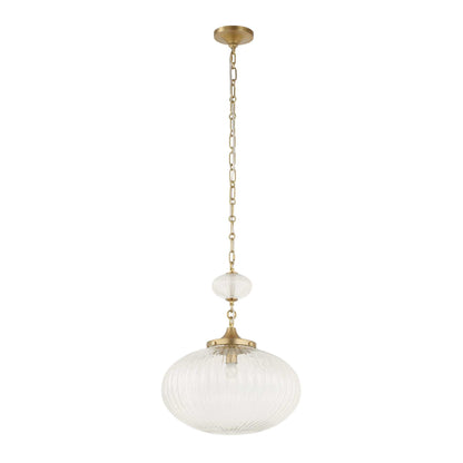 Bellaire - 1 Light Glass Shade Pendant - Gold