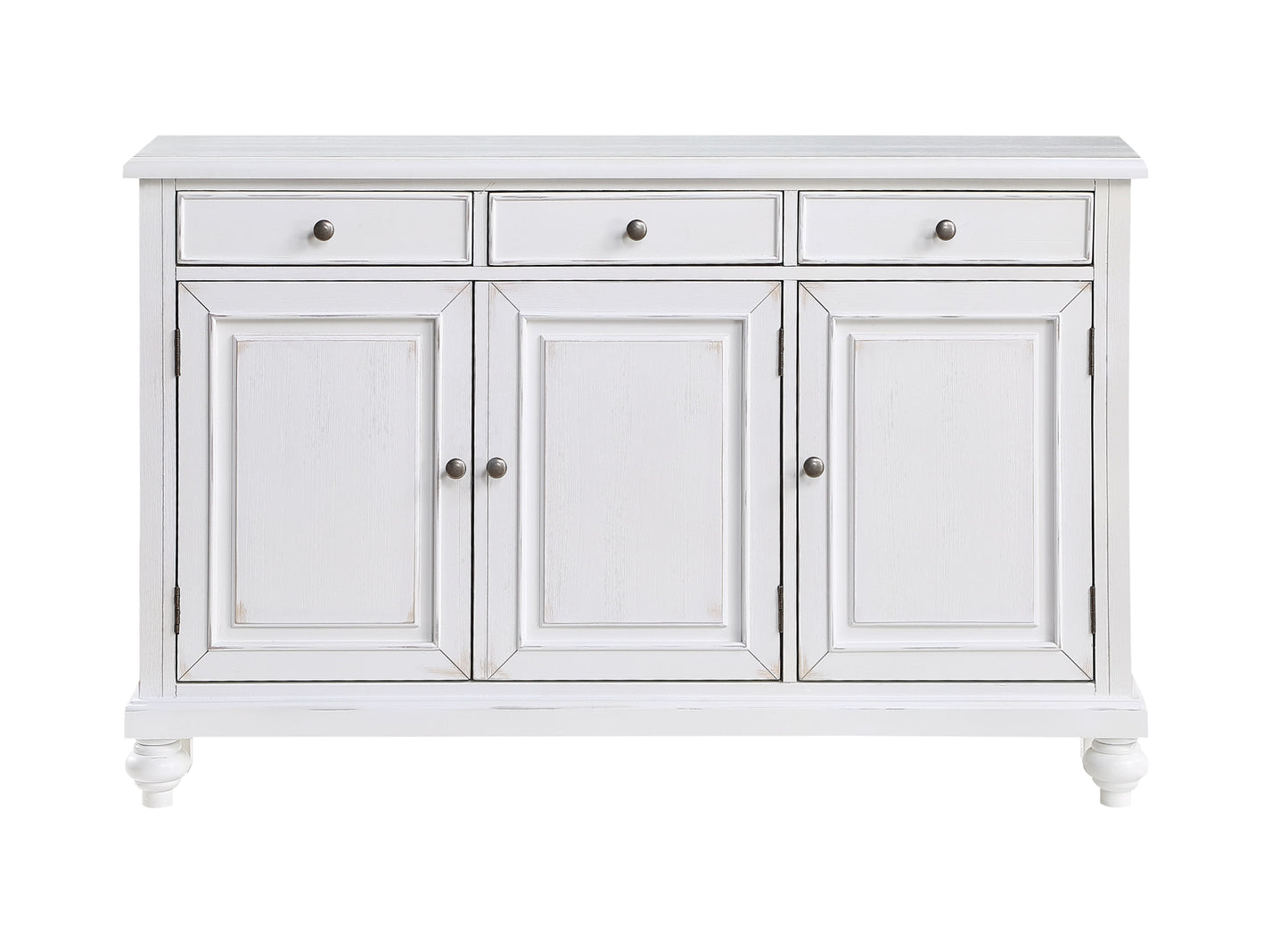 Viviana - Three Door Three Drawer Credenza - Dove White Rub