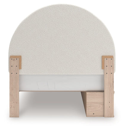 Arloster - 4 Pc. - Full Panel Storage Bed, Dresser, Mirror And Nightstand - Tan