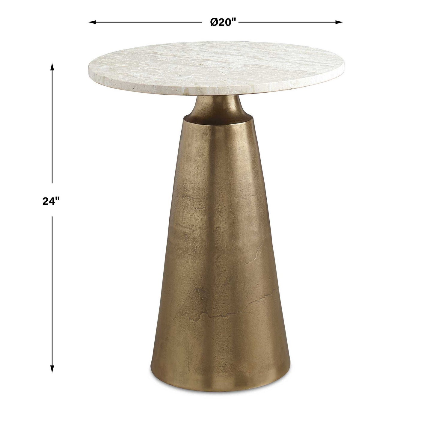 Midsummer - Accent Table - Antique Brass