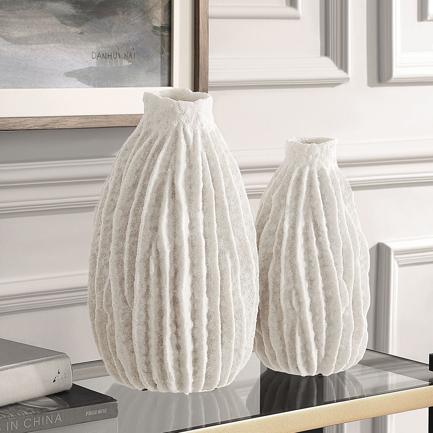 Ivory Ridge - Vases (Set of 2) - White