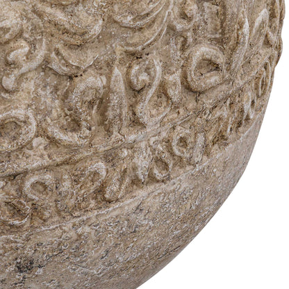 Regalia - Indoor-Outdoor Stone Planter - Brown