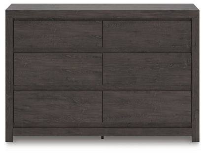 Fraluna - Charcoal - Six Drawer Dresser