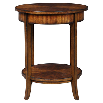 Carmel - Round Lamp Table - Dark Brown